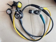 Scubapro MK25EVO Yoke+S600調節器|Cressi章魚Seac壓力錶潛水Reg