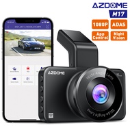 AZDOME M17 Wifi 1080P ADAS Car Dash Camera Full HD 3 Inch IPS Screen Monitor Night Vision APP Control Dashcam for Car New with Memory Card Night Vision Dashboard Camera Support Front and Rear(Optional)Reverse Dual Camera for CarDVR