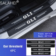 Carbon Fiber Car Door Sill Plate Protector Strips Anti Scratch Stickers For Volkswagen VW Jetta GLI MK4 MK5 MK6 MK7 Accessories