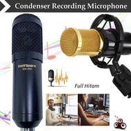 Mikrofon Kondenser Studio dengan Shockproof Mount BM-800 Mic Maik Mik Krofon Mikrofon Micropon Mix M