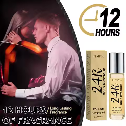 24K Gold Mysterious Roller-ball Perfume Oil Couple Pheromones Fragrance Long-lasting Fragrance for M