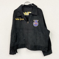 FFA Jacket, Farmer's Jacket, Corduroy Jacket, Replica, Remade, Embroidered, Black, XXL Size, Vintage