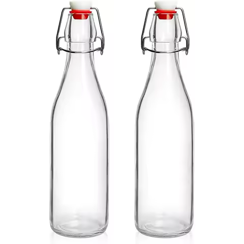 16oz Swing Top Glass Bottles with Airtight Lid for Fermentation,Mead,Vanilla Extract,Coquito,Vinegar