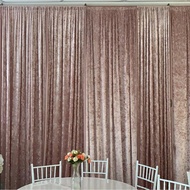 Kain Velvet Diamond Tebal Plush Bidang 63 inci  baldu Panne Crush Meter Wedding Backdrop Curtain Vel