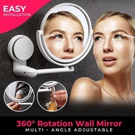 🇸🇬 360° Rotation Wall Mirror / Mirror makeup / Mirror bathroom / Mirror wall hanging / Wall-hanging 