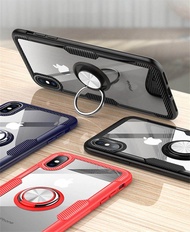 Clear TPU Phone Case for Apple Iphone 11 12 Pro Iphone XR XS Max SE 2020 6 7 8 Plus 12 Mini Case Cover with  Stand Holder Magnetic Ring