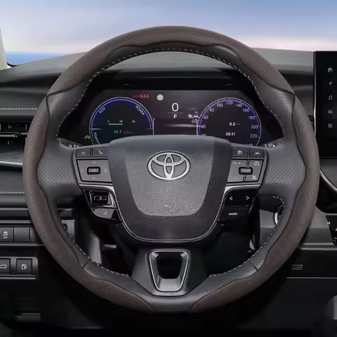 Suitable for Toyota Breathable Holes Leather Steering Wheel Cover Segmented Chr Yaris Auris Rav4 Cor
