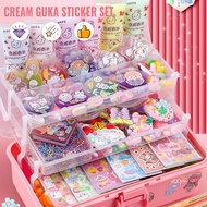 DIY Goo Card Set Three-layer Storage Box Goo Card Sticker Goo Chuck Goo Card Cute Sticker Hand Accou
