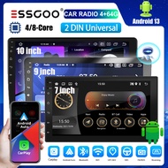 ESSGOO 4+64GB 4/8-Core Carplay Android Auto 7"/9"/10" IPS Screen Car Player 2 Din Multimedia MP5 Pla