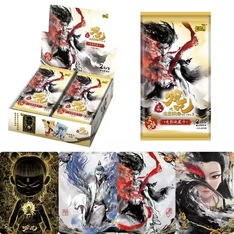 KAYOU Genuine Nezha Cards Devil Boy Conquers The Dragon King Series Flame Pack Movie Anime Collectio