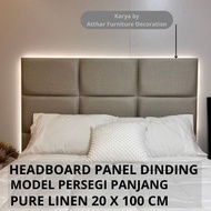 PURE Linen Headboard Asthetic I Square 20 x 40cm I Wall Panel Mattress Sticker