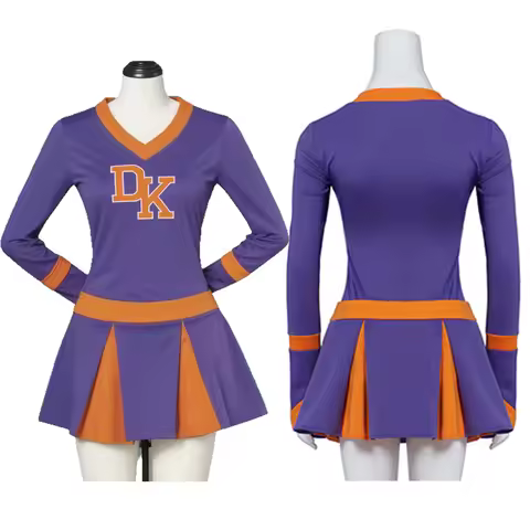Megan Fox Jennifer’s Body Purple High School Cheerleader Costume Jennifer Check Cheerleading Uniform