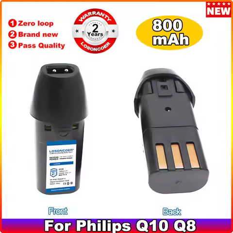 Replacement Battery 800mAh for Philips Q10S Q10 Q10+ X5 R8 Q8 XQ8 1128 5190 HC11K Hair Clipper BaoRu