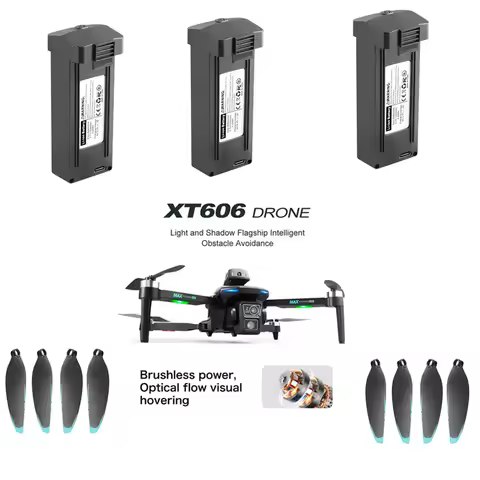 XT606 Brushless Obstacle Avoidance Remote Control RC Drone Quadcopter Spare Parts Accessories 3.7V 1