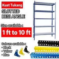 Besi Angle Rak / Slotted Angle Bar / Rack / Shelf / DIY (All Size)