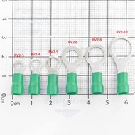 [30 Pieces]- RV2-8 Round Cos Head 27A Wire Size 1.04-2.63mm2 Green M8 Screw Smart Components