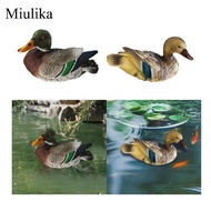 Miulika Duck Pond Decor Garden Duck Statue Centerpiece Animal Sculpture Resin Figurine