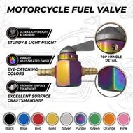 Universal CNC Aluminum Alloy Motorcycle Fuel Valve Switch, Manual Inline Gasoline Tank Switch Valve,