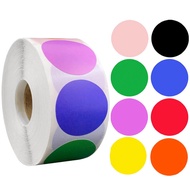 500 Pieces 2.5CM Round Chroma Label Color Code Point Sticker Red Yellow Blue Pink Black Stationery