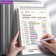 LOVETOUCH A5 Planner Agenda Spiral Notebook Daily Plan To Do List Notepad 160 Pages Thick Coil Bound