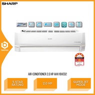 Sharp J-Tech Inverter Air Conditioner R32 2.0 HP AUX18VED Super Jet Mode 5 Star Rating Aircond AHX18VED Penghawa Dingin