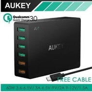 TERJAMIN!!! AUKEY PA-T11 TURBO CHARGER 6 USB PORT SUPPORTQUICK CHARGE