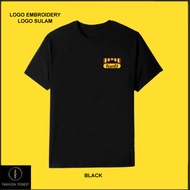 Round Neck T shirt Microfiber Quick Dry Fit Jersey Logo Embroidery Sulam Ramly Burger Fast Food Loca