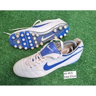 PUTIH Nike White Tick Blue Soccer Shoes