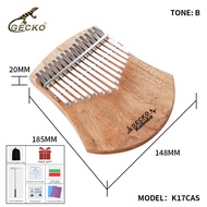 GECKO Kalimba เปียโนนิ้วหัวแม่มือ 17 คีย์ พร้อมกล่องกันน้ำแบบพกพา ของขวัญสำหรับเด็ก ผู้ใหญ่