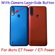 AAAA Quality for Motorola Moto E7 Power E7i Power Back Cover Battery with Camera Lens+Side Button Ho