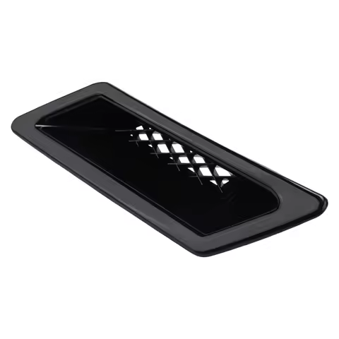 R4-Glossy Black Universal Car Front Bumper Hood Vent Air Out Decoration For Honda Civic -A4 B8 Golf 