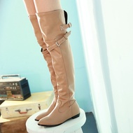 34-48 Size 2023 Spring Autumn Winter New Style Korean Version Flat High Boots Over-the-Knee Boots Martin Boots Trendy Women's Single Boots Women's Shoes Women's Boot