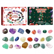 2025 Advent Calendar - 24 Gemstones Rocks Minerals Collection, Christmas Countdown for Kids Geology 