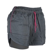 PM กางเกงวิ่ง ขาสั้น มีซับใน (RN02) กรม/ส้ม L