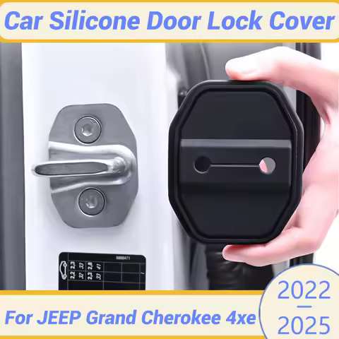 For JEEP Grand Cherokee 4xe 2022-2025 Car Door Lock Buckle Protection Cover Elastic Anti-Collision S