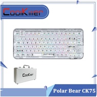 【Available in stock】Coolkiller Polar Bear CK75 fully transparent mechanical keyboard three-mode cust