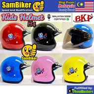 BKP H4 SIRIM Kids Motorcycle Helmet QUALITY Kid Children Topi Keledar Budak Kanak 3 Button Age 3-12