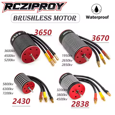 RCZIPROY RC Motor 3650 3670 2838 2430 Brushless Motor Waterproof Motor for 1/8 1/10 RC Racing Dirt B