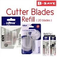 Dolphin Precision Cutter Blades Refill (20 blades) Art Cutter Blades Refill SX01T / SX03T