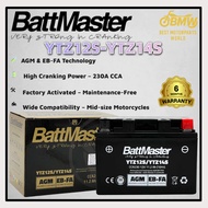 BattMaster YTZ12S / YTZ14S 12V 11.2Ah 230CCA | AGM + EB-FA | OEM for YTZ14S Yuasa Battery