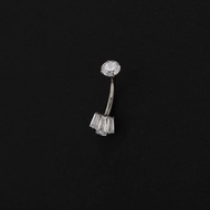 Small stainless steel G23 titanium navel piercing