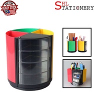Multi-Functional Creative Desk Pen Holder Storage Case Clear Plastic Box Desk Pen Pencil Organizer