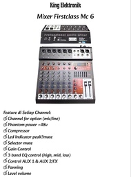 Mixer 6 Channel Professional Audio Mixer 6 Ch 99 Dsp With Compressor Firstclass MC 6