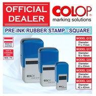 ⚡Rubber Stamp COLOP Self Inking Stamp 🔥 Square | Q12 | Q17 | Q24 | Q30 | Q43 🔥 COP