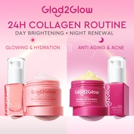 Glad2Glow 4PCS Day & Night Niacinamide Brightening Retinol Smooth Renew Anti Aging Set Moisturizer S
