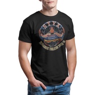 Men's cotton T-shirt Styx 1972 Rock Band Gala Premiere Paradise Theatre Tour 1981 Adult T-Shirt Tee 