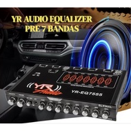 YR AUDIO EQUALIZER  PRE AMP 7 Band Car Audio Pre Amp Parametric Preamp with Subwoofer Output suitabl