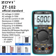 ZOYI ZT102/102A มัลติมิเตอร์แบบดิจิทัลเครื่องทดสอบทรานซิสเตอร์แบบมิเตอร์วัดทางไฟฟ้า6000เครื่องสแกนแล