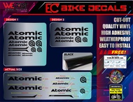 ATOMIC BIKE FRAME DECALS