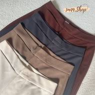 (1 BUTTON - NEW COLOR) Flattering High Waist Flared Pants pElastic Welded Fabric P109